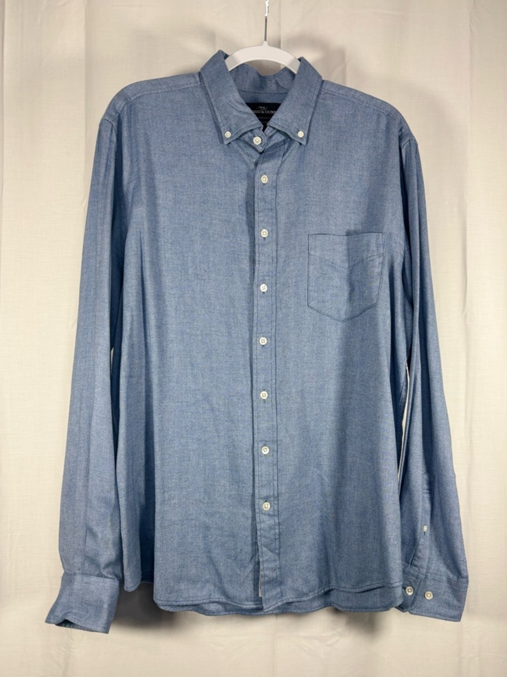 NWT RODD & GUNN Sports Fit Men's Light Blue Button-Down Shirt -Italian Fabric XL